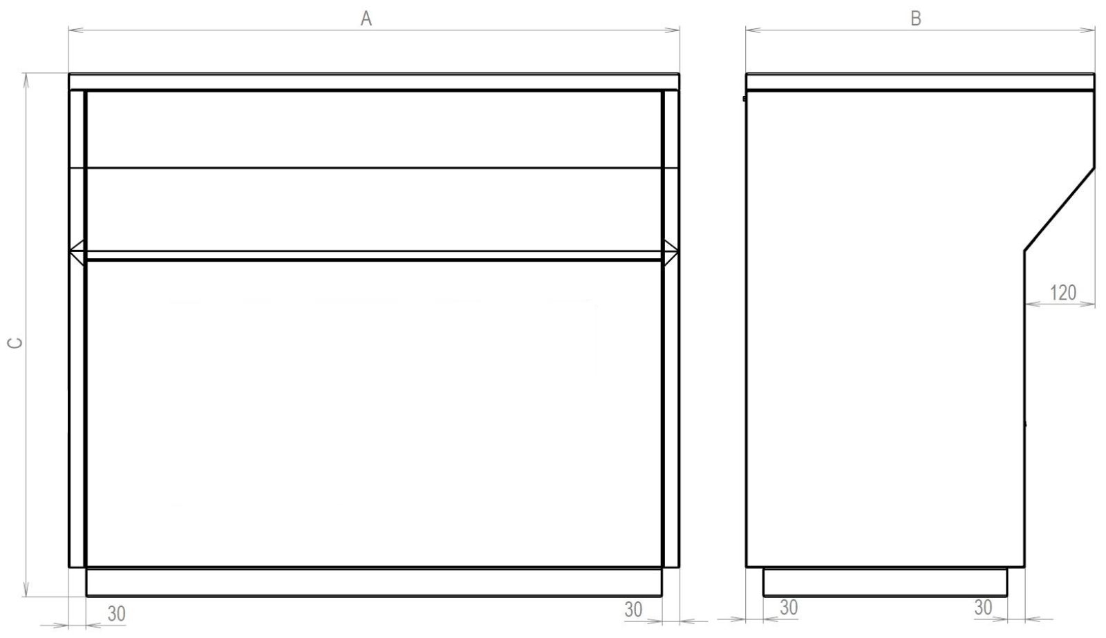 Stainless steel washing tables (215.03/D)